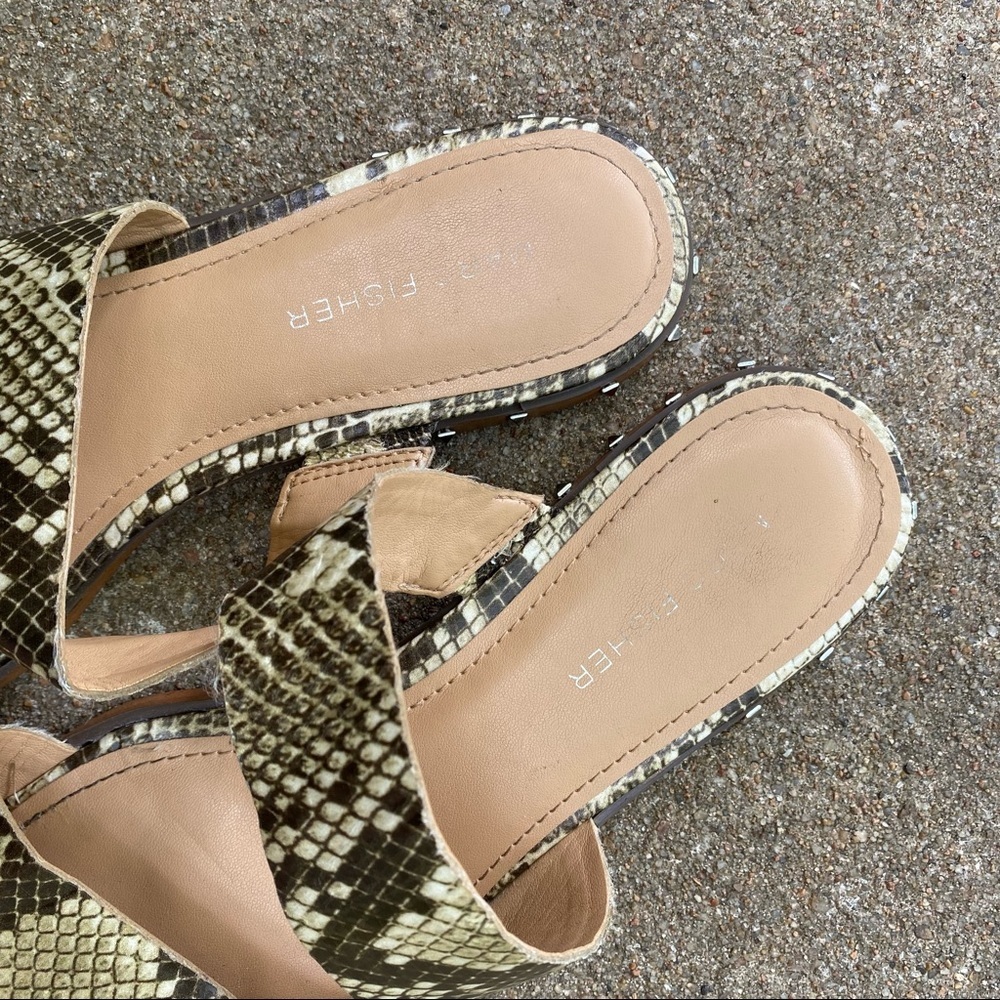 Marc Fisher | Jaylin Snake Square Toe Sandals 7m - image 6